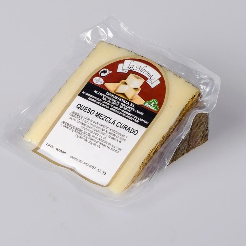 Queso mezcla curado Zamora cuña 375 gr