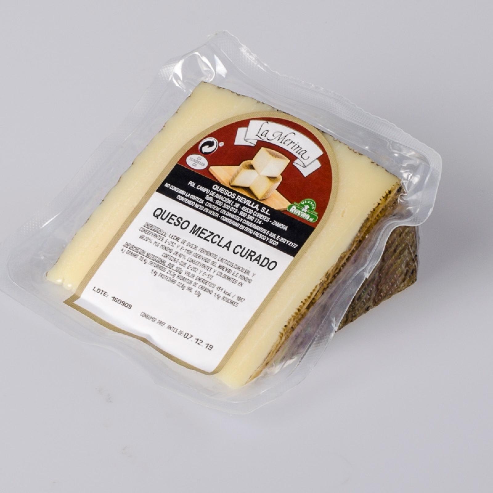 Queso mezcla curado Zamora cuña 375 gr