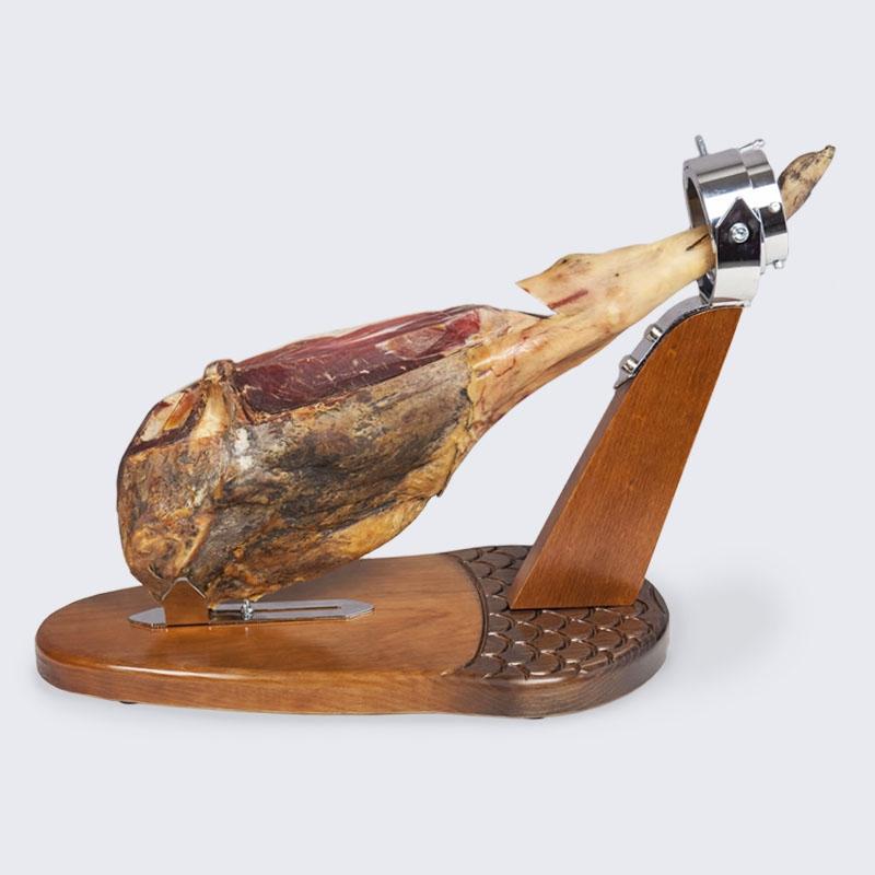 Soporte jamonero en madera giratorio