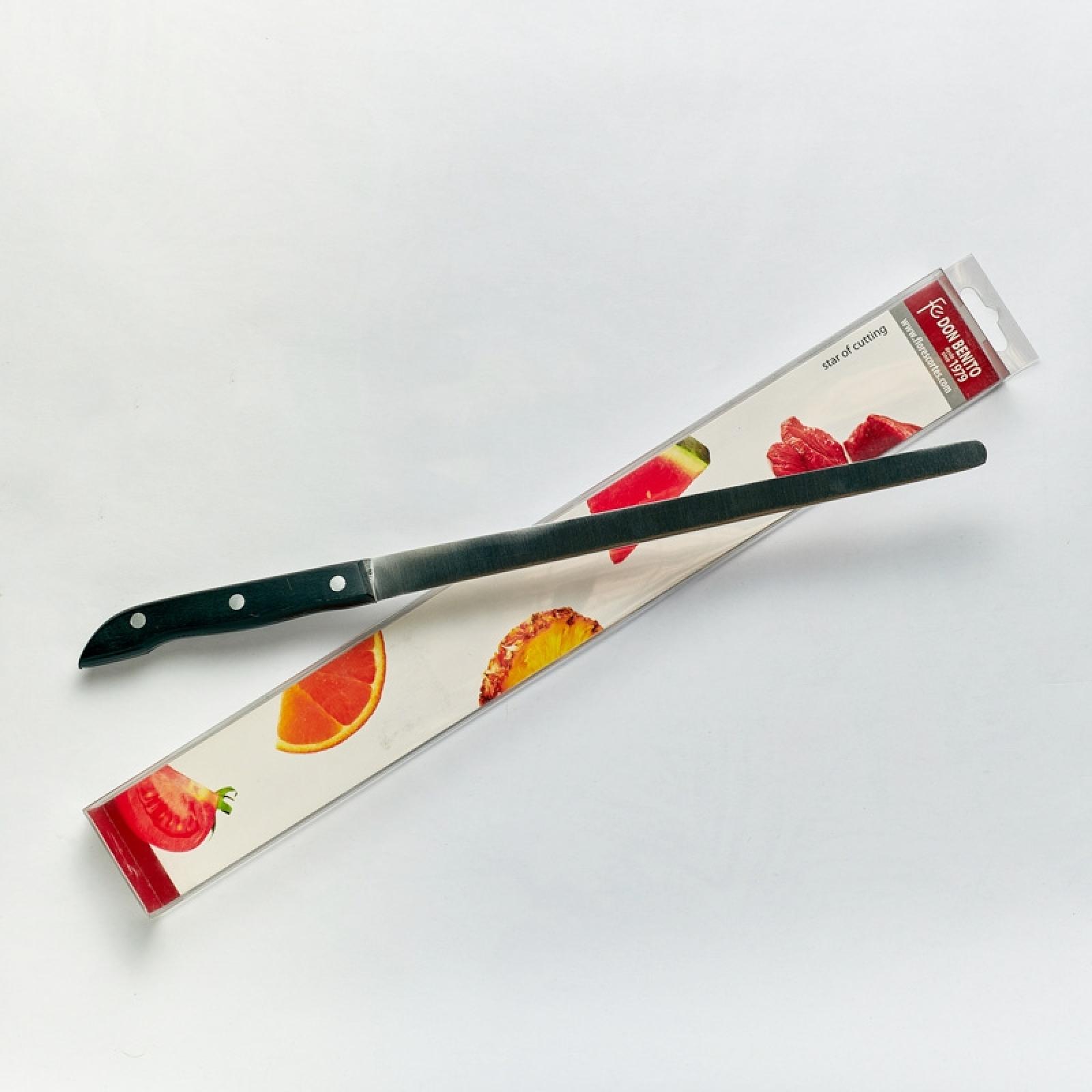 Cuchillo jamonero Flores Cortes Don Benido acero inox